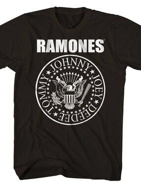 Ramones Seal Logo T Shirt Rock and Roll Music Classic Band Tee